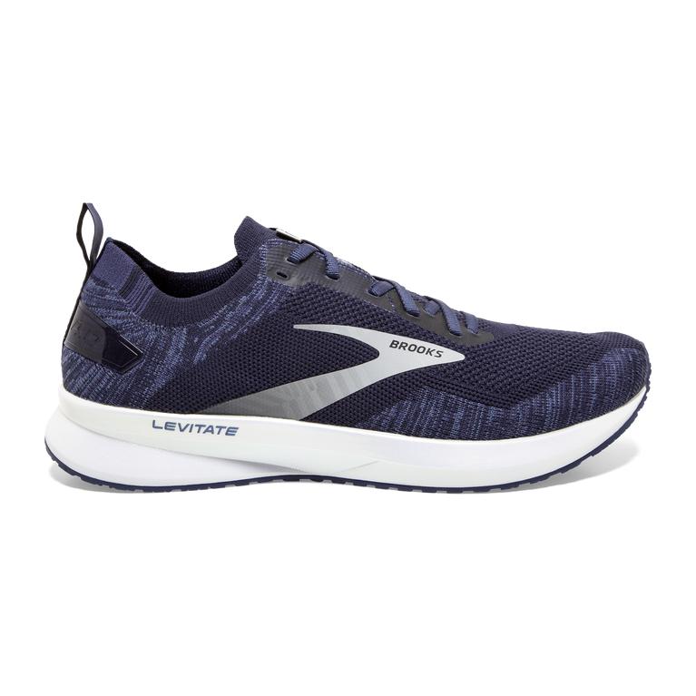 Brooks Men's Levitate 4 Road Running Shoes - Navy/Grey/White (YXHL14086)